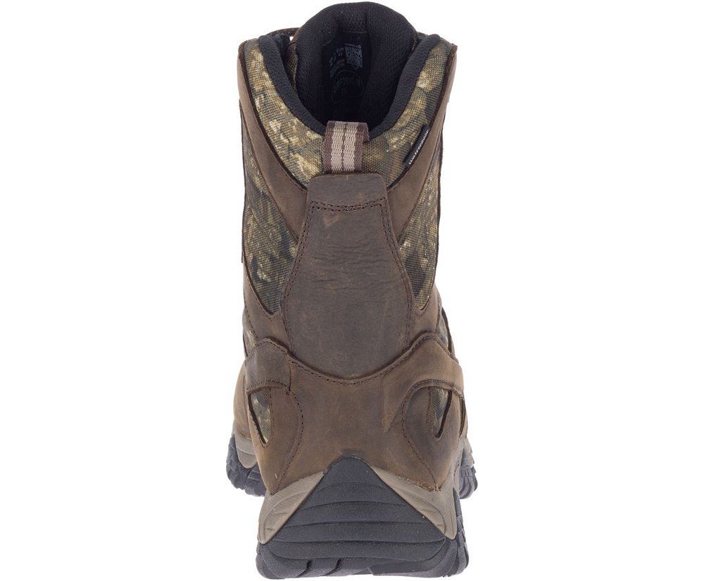 Botas Homem - Merrell Moab Timber Thermo 8\" Waterproof Sr - Marrom - HXC251607